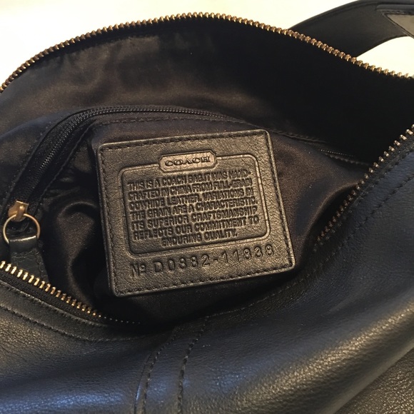 Coach Leather Hobo With Real Fur Pom - Picture 5 of 7